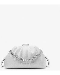 Michael Kors - Nola Small Crystal Embellished Washed Denim Crossbody Bag - Lyst