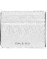 Michael Kors - Mk Hudson Pebbled Leather Card Case - Lyst