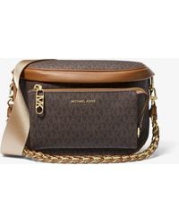 MICHAEL Michael Kors - Mk Slater Medium Signature Logo Sling Pack - Lyst