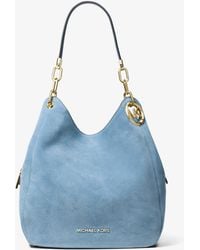 MICHAEL Michael Kors - Mk Lillie Large Suede Shoulder Bag - Lyst