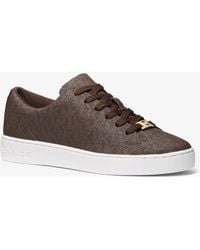 MICHAEL Michael Kors - Mk Keaton Signature Logo Trainers - Lyst