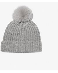Michael Kors - Ribbed Cashmere Beanie Hat - Lyst