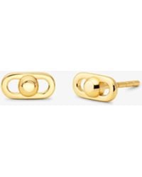 Michael Kors - Mk Astor Link Extra-Small Precious Metal-Plated Sterling Earrings - Lyst