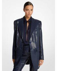 Michael Kors - Mk Sequined Boyfriend Blazer - Lyst