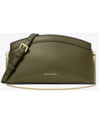 MICHAEL Michael Kors - Mk Athena Small Leather Convertible Clutch - Lyst