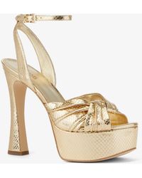 michael kors gold shoes heels