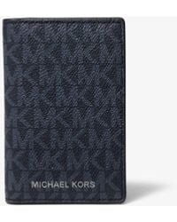 Michael Kors - Porta carte di credito a libro Mason con logo - Lyst