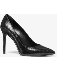 Michael Kors Gretel Runway Leather Pump in Metallic | Lyst