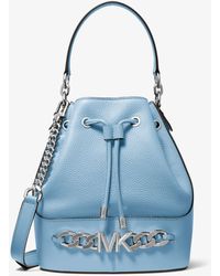 real leather michael kors bucket bolsa
