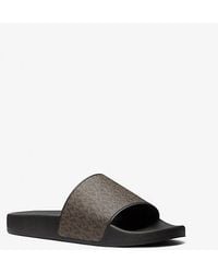 Michael Kors - Dawson Signature Logo Slide Sandal - Lyst
