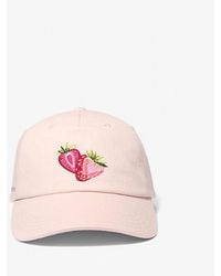 Michael Kors - Fruit Embroidered Cotton Baseball Hat - Lyst