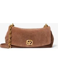 MICHAEL Michael Kors - Bryant Small Suede Convertible Shoulder Bag - Lyst