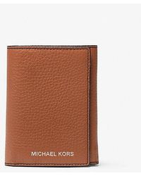 Michael Kors - Cooper Pebbled Leather Tri-fold Wallet - Lyst