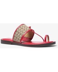 MICHAEL Michael Kors - Ashtin Mk2000 Logo Jacquard Sandal - Lyst