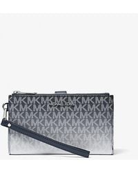 Michael Kors - Jet Set Large Ombré Signature Logo Wristlet - Lyst