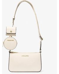 Michael Kors - Jet Set Saffiano Leather Crossbody Bag With Case For Apple Airpods Pro - Lyst