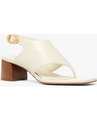 MICHAEL Michael Kors - Mk Kya Flex Leather Thong Sandal - Lyst