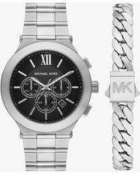 Michael Kors - Oversized Billie-Tone Watch And Bracelet Gift Set - Lyst