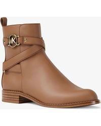 MICHAEL Michael Kors - Mk Rory Leather Ankle Boot - Lyst