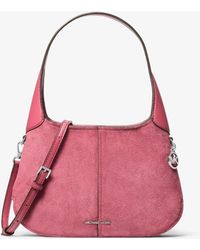 MICHAEL Michael Kors - Mk Alice Small Suede Shoulder Bag - Lyst