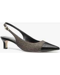MICHAEL Michael Kors - Mk Amara Signature Logo Slingback Pump - Lyst
