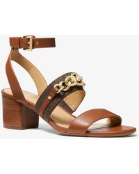michael michael kors kippy embellished leather slide sandal
