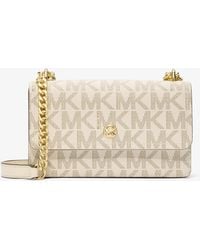 Michael Kors Outlet - Mk Abbott Small Signature Logo Shoulder Bag - Lyst