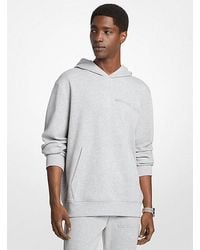 Michael Kors - Embossed Logo Cotton Blend Hoodie - Lyst