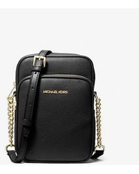 Michael Kors - Jet Set Travel Medium Pebbled Leather Crossbody Bag - Lyst