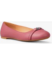 MICHAEL Michael Kors - Mk Mandy Leather Ballet Flat - Lyst