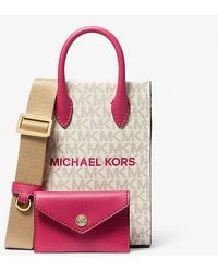 Michael Kors - Mirella Extra-small Signature Logo Smartphone Crossbody Bag - Lyst