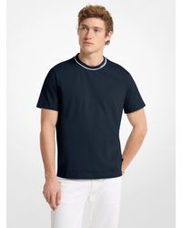 Michael Kors - Logo Trim Cotton Jersey T-Shirt - Lyst