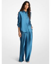 MICHAEL Michael Kors - Camisa De Satén Con Estampado De Logotipo Mk2000 - Lyst