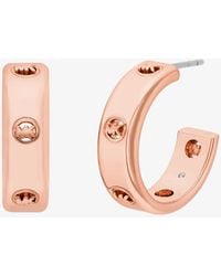 Michael Kors - Logo Huggie Earrings - Lyst
