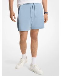 Michael Kors - Mk Logo Tape Cotton Blend Shorts - Lyst