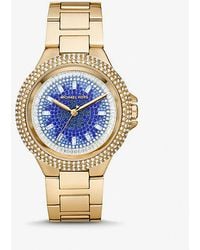 Michael Kors - Oversized Camille Ombre Pavé Gold-tone Watch - Lyst