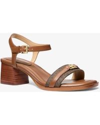 MICHAEL Michael Kors - Mk Mandy Signature Logo Sandal - Lyst