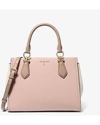 MICHAEL Michael Kors - Mk Marilyn Medium Color-Block Saffiano Leather Satchel - Lyst