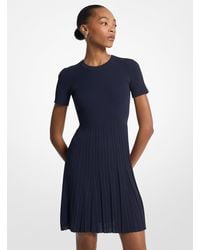 MICHAEL Michael Kors - Mk Stretch Viscose Blend Sheer Maxi Dress - Lyst