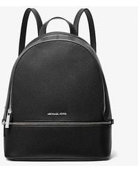 Michael Kors - Rhea Medium Pebbled Leather Backpack - Lyst