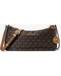 MICHAEL Michael Kors - Zadie Small Signature Logo Woven Crossbody Bag - Lyst