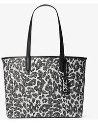 Michael Kors - Eliza Extra-large Leopard Logo Tote Bag - Lyst