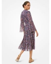 floral georgette dress michael kors