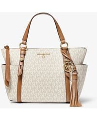 MICHAEL Michael Kors - Mk Sullivan Small Logo Top-Zip Tote Bag - Lyst