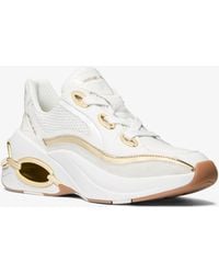 MICHAEL Michael Kors - Toni Mixed-Media Trainer - Lyst