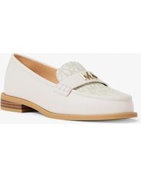 Michael Kors - Mk Lex Leather And Signature Logo Loafer - Lyst