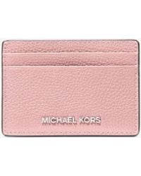 MICHAEL Michael Kors - Mk Pebbled Leather Card Case - Lyst
