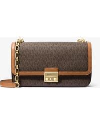 MICHAEL Michael Kors - Mk Tribeca Large Signature Logo Shoulder Bag - Lyst