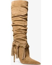 MICHAEL Michael Kors - Mk Dawn Fringed Suede Boot - Lyst