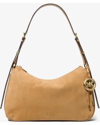 MICHAEL Michael Kors - Michael Kors Nolita Medium Nubuck Shoulder Bag - Lyst